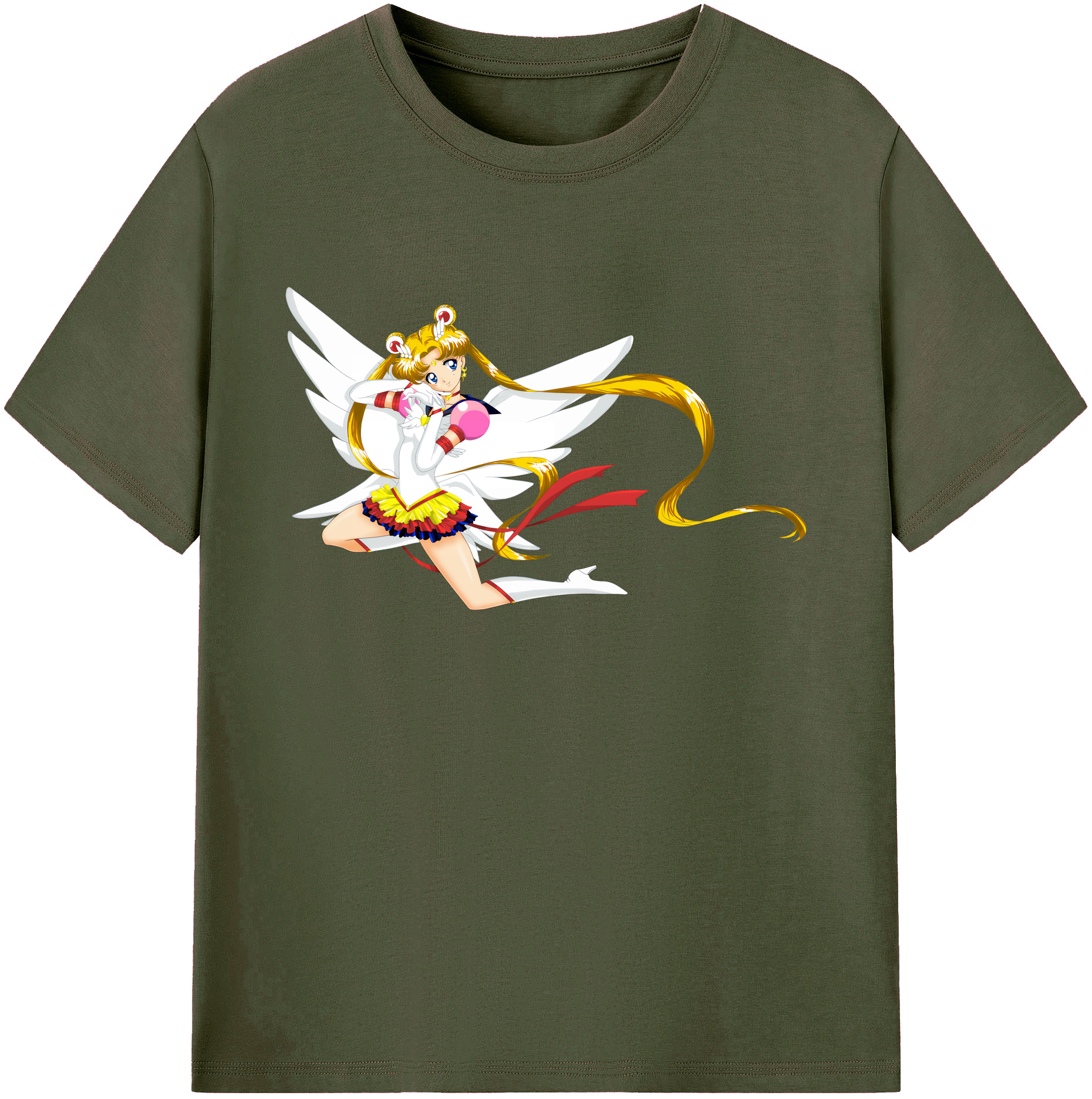 （画像用） 美少女戦士セーラームーン 月野 うさぎ つきの うさぎ Sailor Moon Tsukino Usagi 綿100％ メンズ半袖Tシャツ｜肌触りやわらか＆通気性